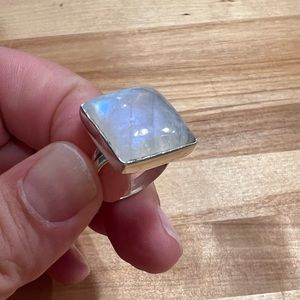 Natural moonstone ring size 6